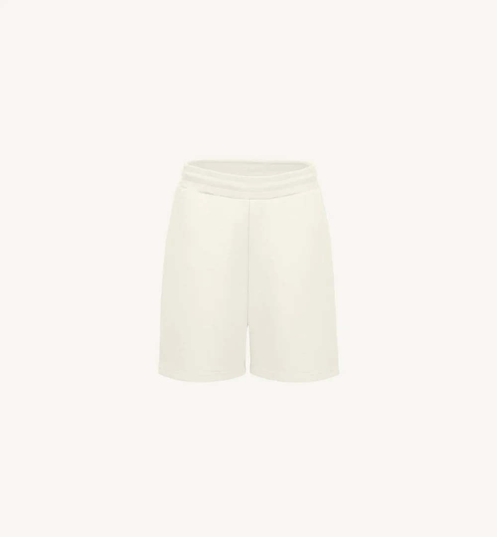 pantaloni scurti bumbac organic barbati alb vintage