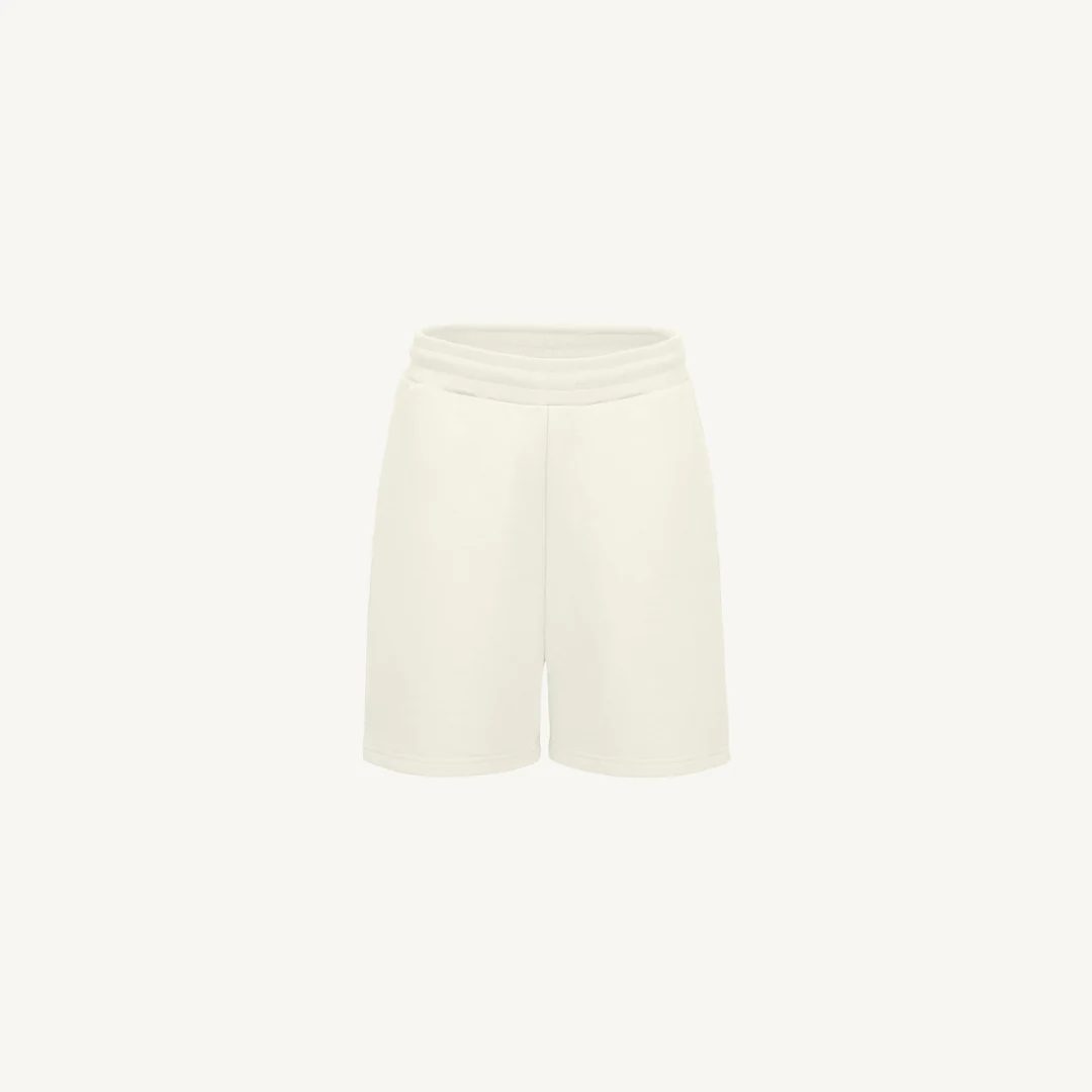 pantaloni scurti bumbac organic barbati alb vintage