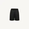 pantaloni scurti bumbac organic barbati negru fata