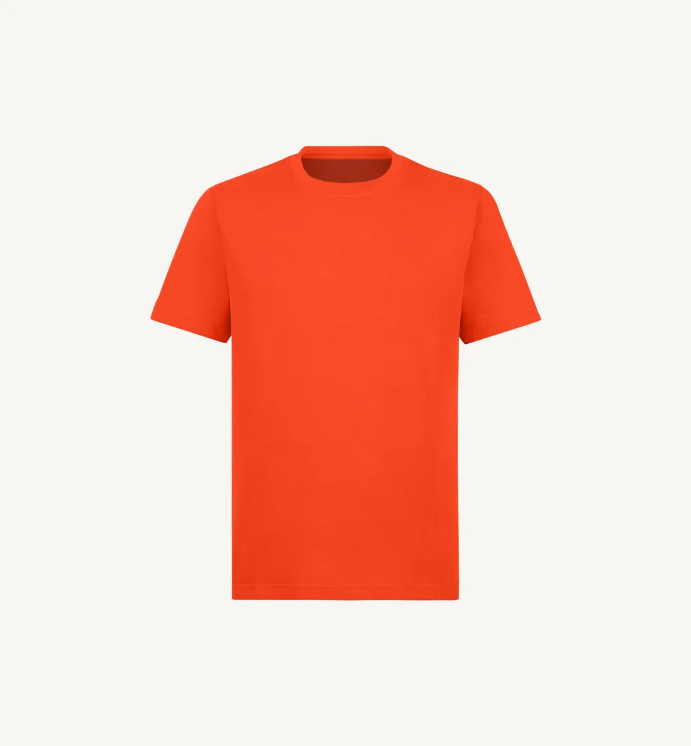 tricou bumbac organic regular barbati portocaliu