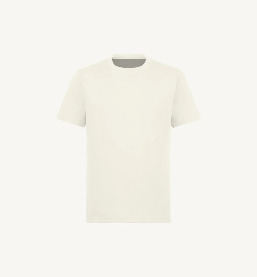 tricou bumbac organic regular barbati alb vintage fata
