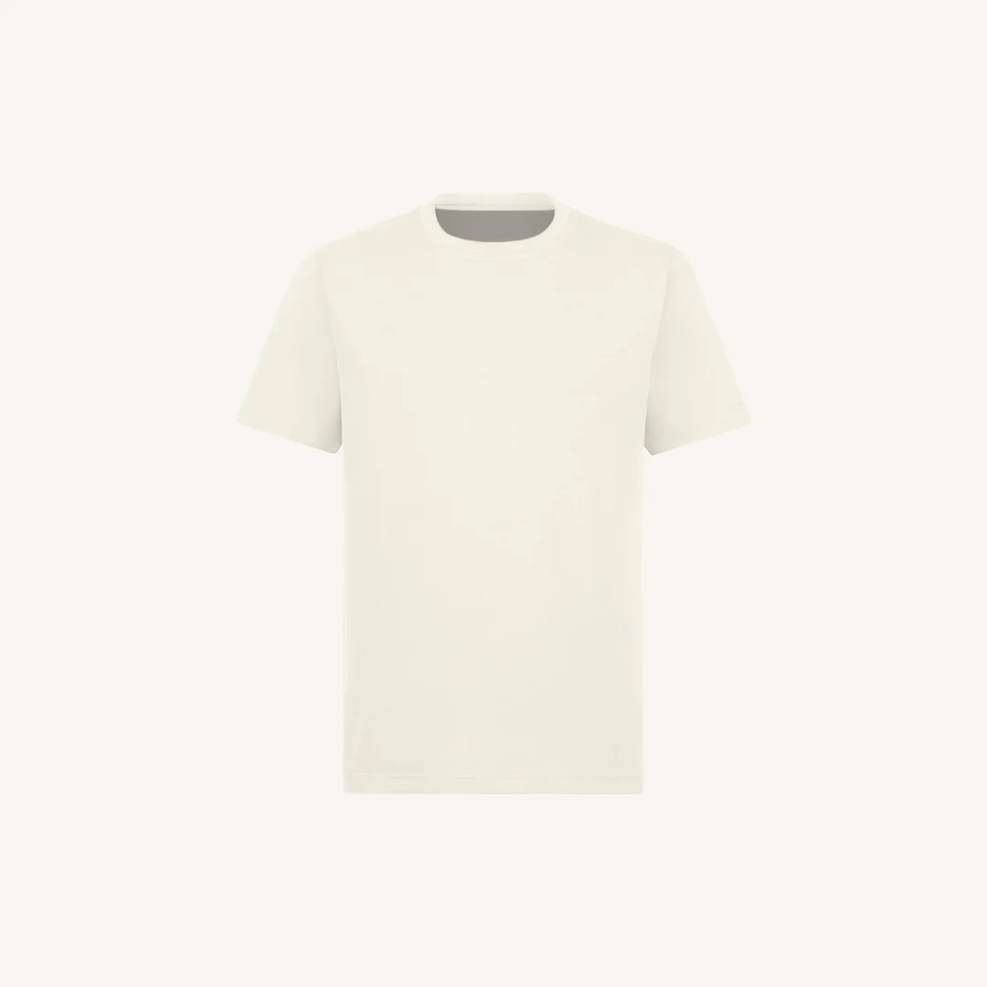 tricou bumbac organic regular barbati alb vintage fata