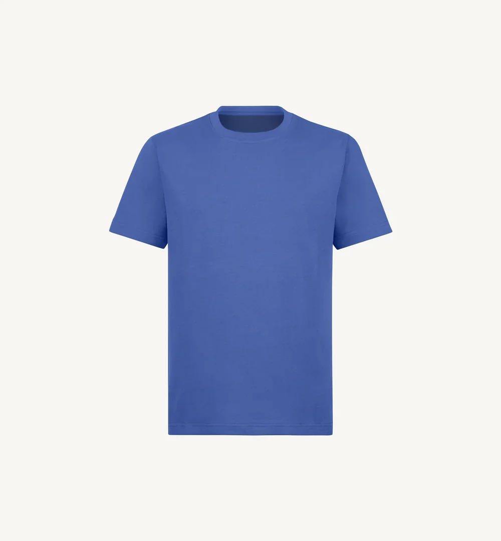 tricou bumbac organic regular barbati albastru cobalt
