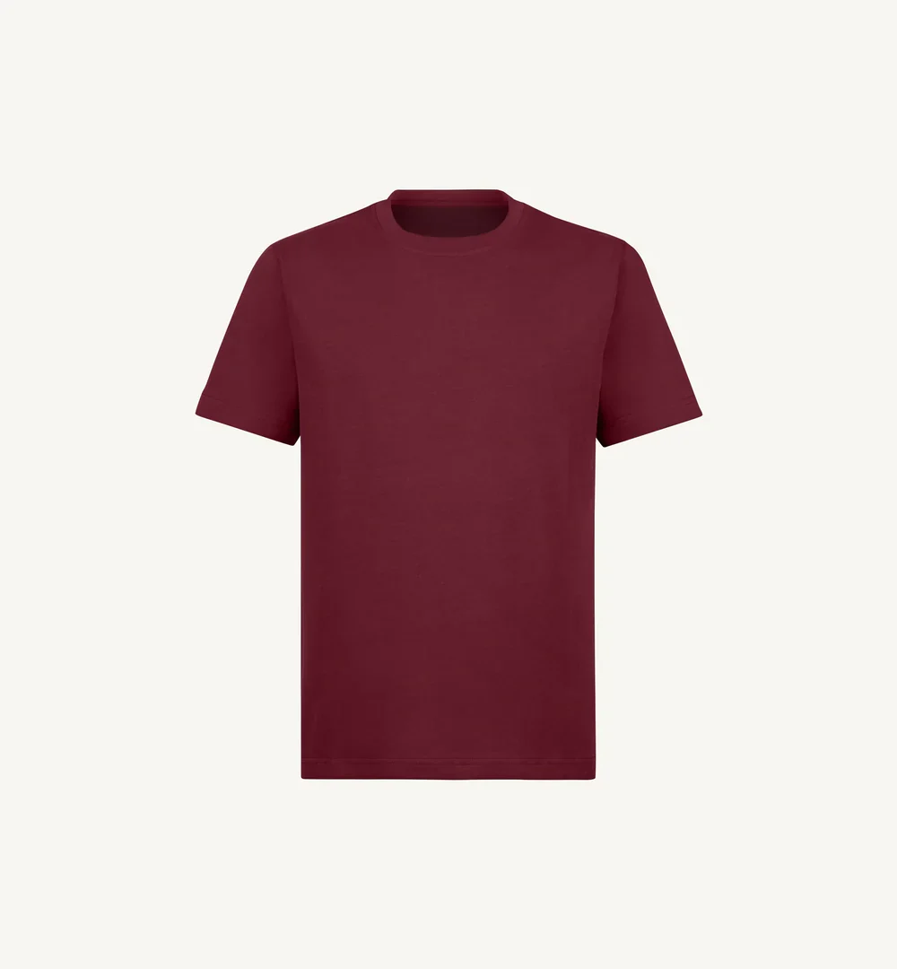 tricou bumbac organic regular barbati grena