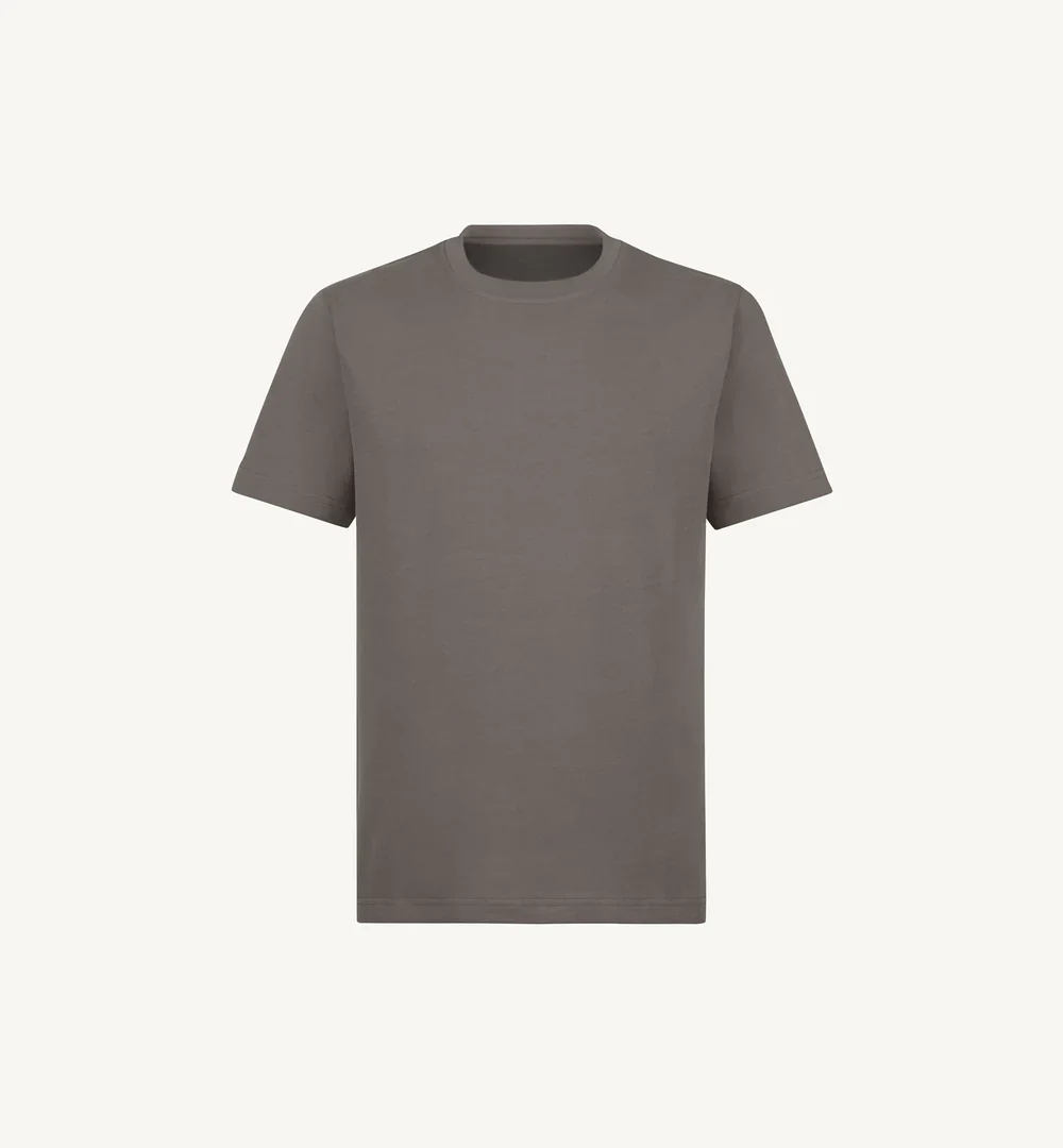 tricou bumbac organic regular barbati gri vintage fata