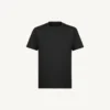 tricou bumbac organic regular barbati negru fata