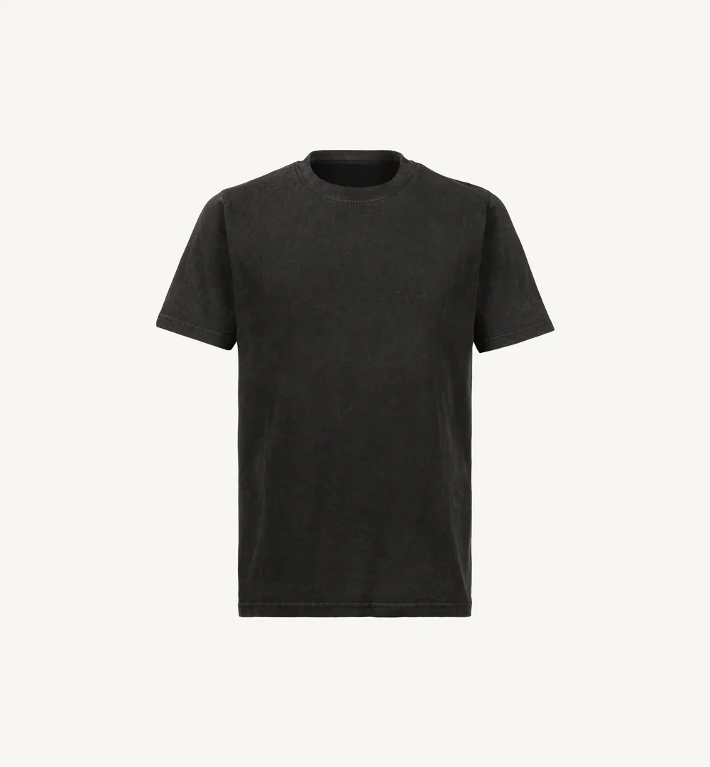 tricou bumbac organic regular barbati negru vintage